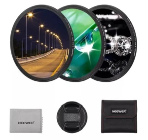 NEEWER 3PCS 43mm Star Filter Kit, Nano Coating (4,6,8 Points) - Picture 1 of 9