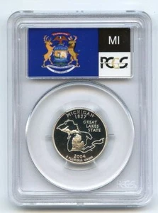 2004 S 25C Silver Michigan Quarter PCGS PR70DCAM - Picture 1 of 2
