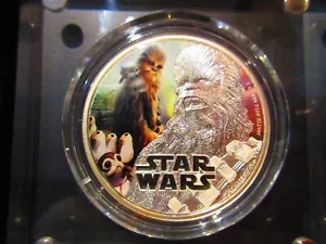 2017 CHEWBACCA Star Wars™ The Last Jedi 1oz Silver Coin $2 Niue NZ MINT - Picture 1 of 5