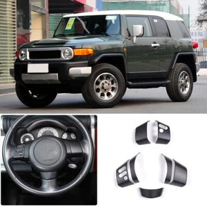For Toyota FJ Cruiser 2007-2021 Steering Wheel Button Trim Frame ABS Matt Black - Picture 1 of 9