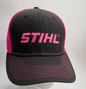 Stihl Snapback mesh Baseball Cap/hat Neon Pink And Gray - Picture 1 of 5