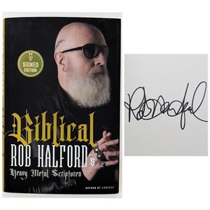 Signed Rob Halford Biblical Heavy Metal Scriptures Book Autographed 1st Edition - Imagen 1 de 10