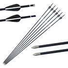 New 12pcs 31" Carbon Arrows Practice Arrows Archery Compound Recurve Bow Hunting