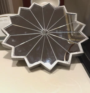 STAR Metal Framed  14" Accent Mirror(16 PCS. OF GLASS MIRROR)CENTER PC.FAUX GLAS - Picture 1 of 3