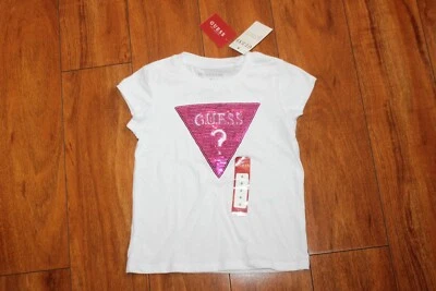 NWT GIRLS GUESS SZ 6 SHIRT PINK BLING - Image 1 of 2
