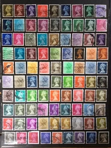 Lote De Sellos , GRAN BRETAÑA , MACHIN , 96 Diferentes , Usados - Imagen 1 de 3