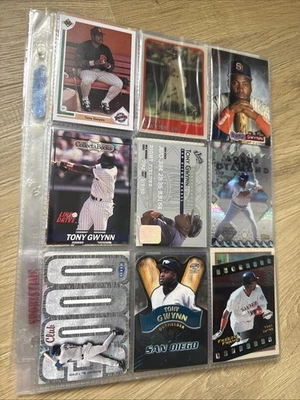 ¡Lote de tarjetas de béisbol TONY GWYNN! ¡Insertos! Troquelados! ¡Padres de San Diego! 81 tarjetas! Foto 1 de 4