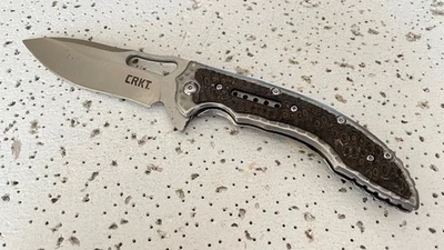 Faca de bolso dobrável CRKT Fossil 5470 IKOMA Design Linerlock lâmina lisa A/O - - Imagem 1 de 4