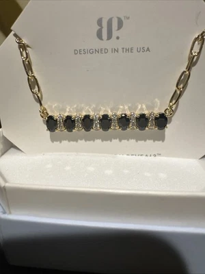 Bomb Party NK67083 “Solstice Serenity” Black Onyx CZ on Gold Plating - Image 1 of 4