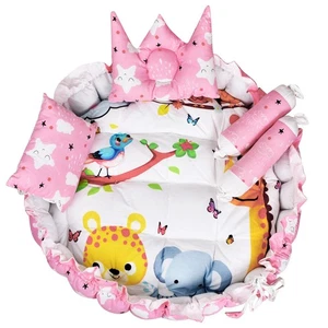Baby Bed Set for Newborns (0-1 Year), Multicolor, 39x39 inch, Cotton, Rev - Picture 1 of 6