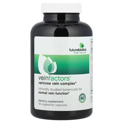 VeinFactors®, Complejo de venas varicosas, 180 cápsulas vegetarianas Foto 1 de 2