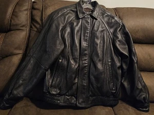 Vintage 1986 Wilson’s The Leather Experts Jacket Black Thinsulate Ultra XL - Picture 1 of 23