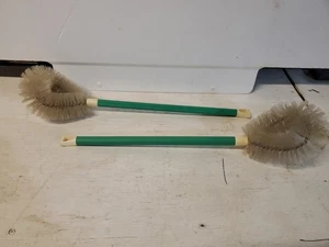 2 Rare Vintage Unused Fuller 1338 Green Plastic Lavatory Brushes Authentic Props - Picture 1 of 10