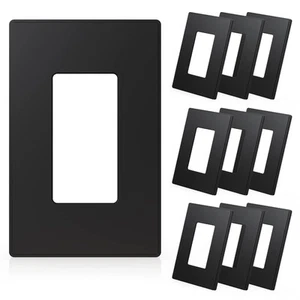 ELEGRP 1-Gang Screwless Decorative Wall Plates, Mid-Size Unbreakable Thermopl... - Picture 1 of 6