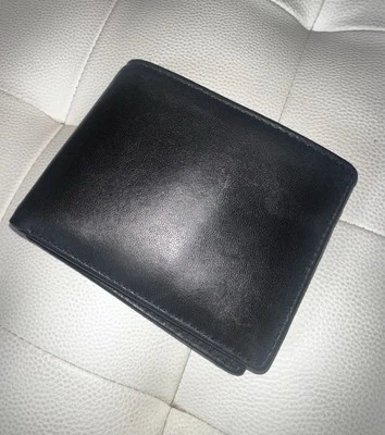 Perry Ellis NWT Portfolio Pullout ID Genuine Leather Billfold Wallet, Black - Image 1 of 4