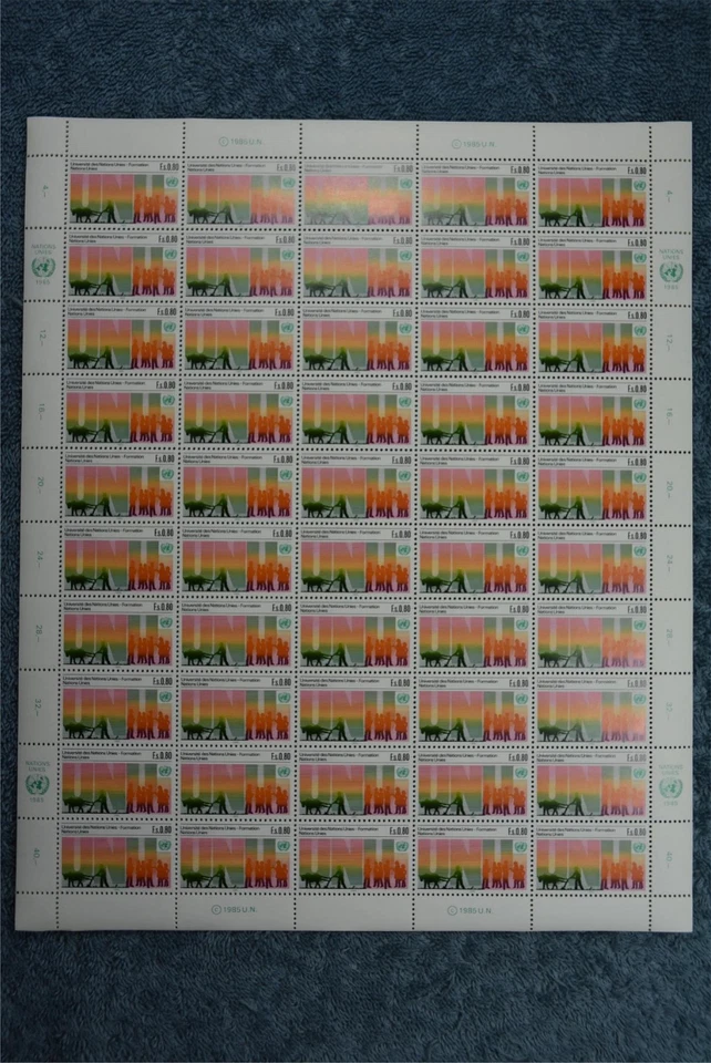 1985 UN University Full Sheet Geneva G132 - MNH - Image 1 of 1