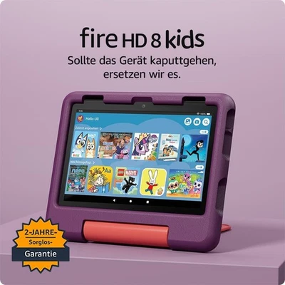 Amazon Fire HD 8 Kids (2024) Tablet für Kinder von 3–7 Jahren 32 GB, Violett NEU - Bild 1 von 4