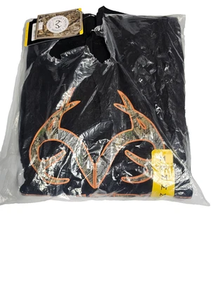 Realtree APX Hoodie Camo Logo Pullover Hunting Outdoors Black Medium - Image 1 of 4
