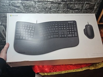 Microsoft Ergonomic Desktop Wired Keyboard & Mouse RJU-00001 Open Box - Image 1 of 4