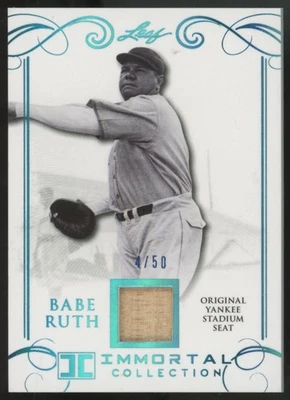 2017 Leaf Immortal Collection Babe Ruth relíquia de assento de estádio azul /50 #YS-47 - Imagem 1 de 2