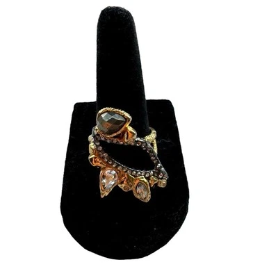 Anillo de cóctel Alexis Bittar de cristal y piedra talla 7 Foto 1 de 4