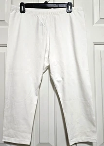 Pantaloni J JILL CAPRI LEGGINGS--Taglia PL-BIANCO elastico in vita pull on-elasticizzati nuovi con etichette - Foto 1 di 5