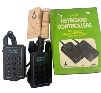Set Pair 2 Atari 2600 CX50 Keyboard Controllers Open Box - Image 1 of 4