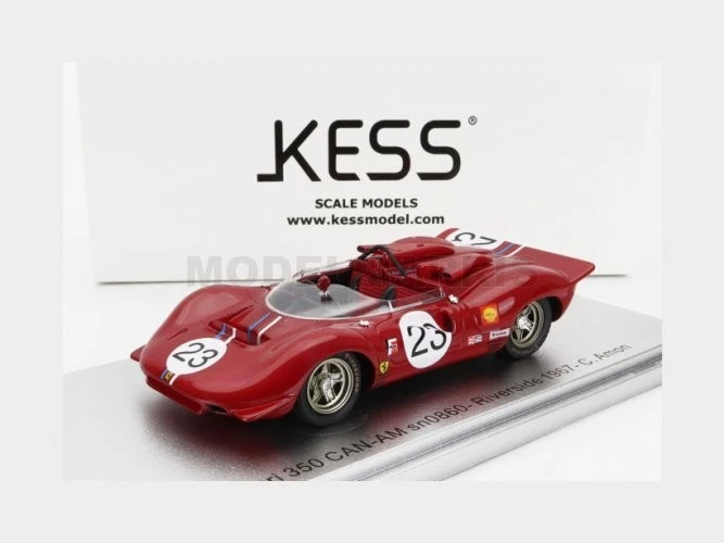 KESS-MODEL KE43056370 FERRARI - 350 P4 SPIDER CAN-AM s/n0860 N 23 RIVERSIDE RACE - Immagine 1 di 2