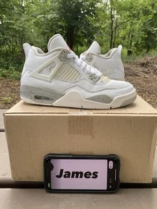 Nike Air Jordan Retro 4 GS White Oreo DJ4699100 Size 6Y - Picture 1 of 7