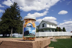 AUTHENTIC FIELD OF DREAMS OUTFIELD SOUVENIR CORN JAR WITH DWIER BROWN AUTOGRAPH - Picture 1 of 12