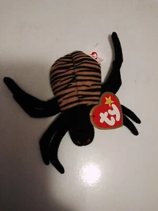 TY Teenie Beanie Babies Spinner The Spider - Imagen 1 de 3