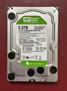 Western Digital WD30EZRX Green 3TB 5400RPM SATA 6Gb/s 64MB Cache 3.5" HDD - Picture 1 of 1