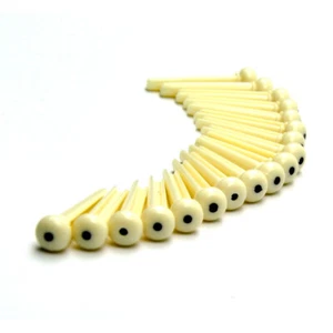 50pcs Universal Acoustic Guitar Bridge Pins Nut Plastic Ivory White - Picture 1 of 3