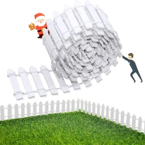 Miniatura Recinzione Giardino, Recinzioni in Legno Bianco 90X5Cm, Mini Recinto L - Foto 1 di 7