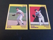 2-1990 STAR CO. ROOKIES KENOSHA TWINS ALEN NEWMAN & STEVE DUNN 55&56 MINT
