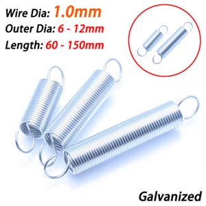 Zugfeder verzinkt Federn Drahtdurchmesser 1,0 mm mit Haken Zugfeder - Bild 1 von 10