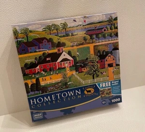 MEGA Hometown Collection 'Kite Flying At Recess'Jigsaw Puzzle - 1000 pc * NEW * - Picture 1 of 3