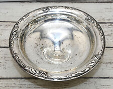 Vtg Sterling Damask Rose Heirloom Silver Compote Footed Bowl 7.7oz 218g weighted