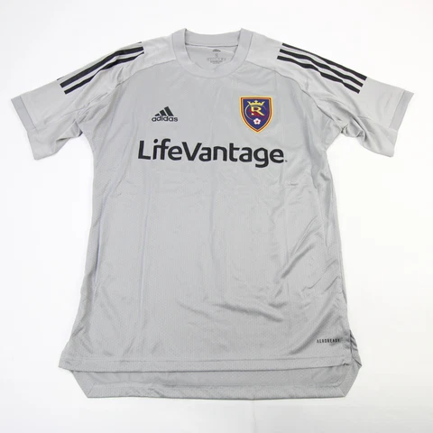 Real Salt Lake adidas Aeroready Short Sleeve Shirt Men's Gray New Cover