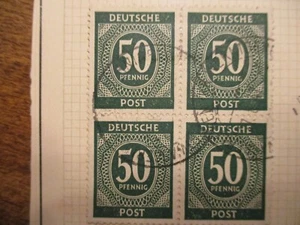 50 Pfennig Deutsche Post Stamp Block - Picture 1 of 1
