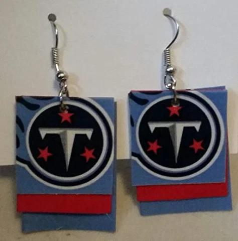 Tennessee Titans NFL football earrings duct tape duck lightweight handmade Cover