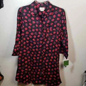 Kate Spade Dream a Little Dream Nuevo con etiquetas Negro Floral Amapola Vestido de Noche Talla S - Imagen 1 de 11