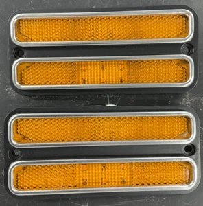 Pair (2) 1968-72 Chevy Truck Deluxe Amber LED Side Marker Lights Turn Signal - Picture 1 of 3