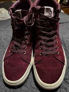 maroon vans high tops