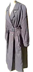 United Airlines Damen Trenchcoat dunkelblau Wolle herausnehmbares Futter Gr. 8T Vintage " - Bild 1 von 12