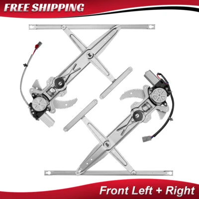 Pair Front Power Window Regulator w/ Motor For 1996-00 Honda Civic Coupe 2 Door - Image 1 of 4