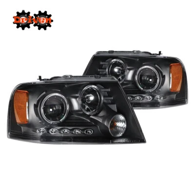 04-08 Ford F150 Harley Iluminación Negro Proyector Halos LED V2 Faros Mark LT Foto 1 de 3