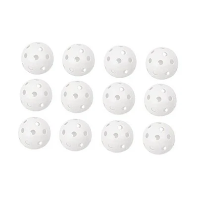  Pelotas de béisbol de plástico huecas de 9" - Ligeras, duraderas de 9 pulgadas (paquete de 12) blancas Foto 1 de 4