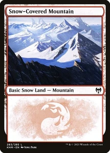 Snow-Covered Mountain #283 2x FOIL KHM MTG Kaldheim Common MINT basic snow land - Picture 1 of 1