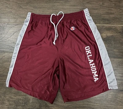 Vintage Oklahoma Sooners Shorts Mens Large Red NCAA Basketball Gym-READ - Image 1 of 4